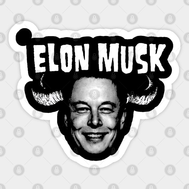 Elon Musk X Misfits Sticker by The New Politicals